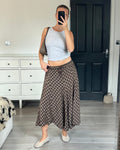 Stevie Checked Midi Skirt