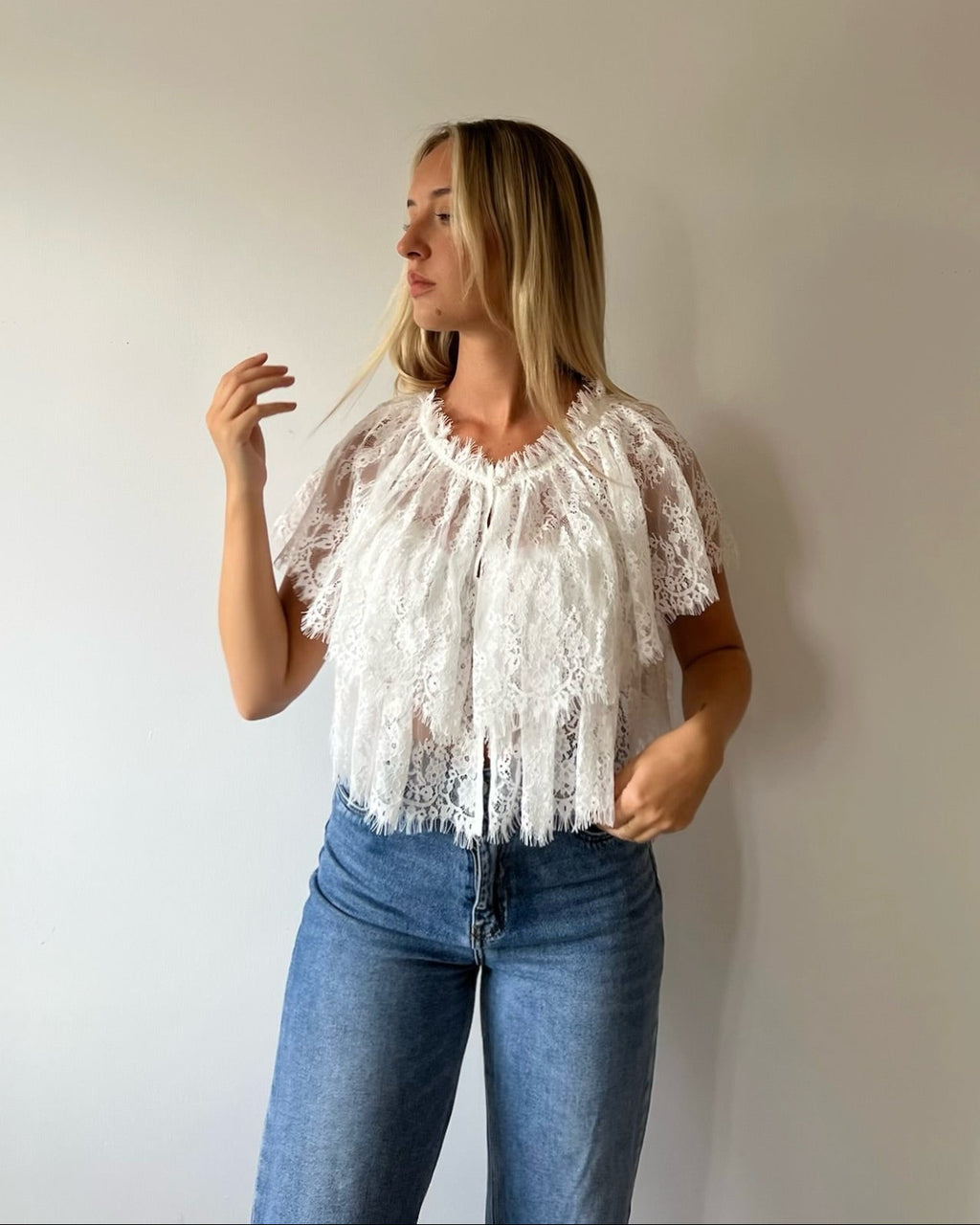 June Tiered Lace Blouse