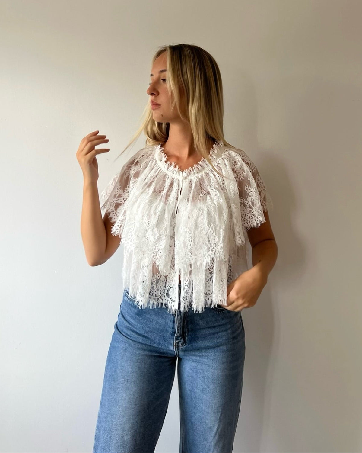June Tiered Lace Blouse